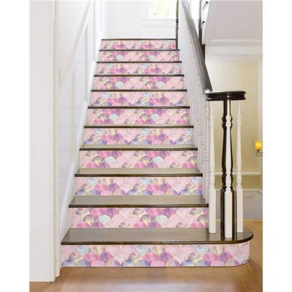 AMAZING WALL Peel and Stick Wallpaper Pink Scale Ombre Self Adhesive 500cm - Picture 5 of 6